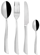 Antikoro príbor 24 ks v striebornej farbe Shape – Orion