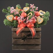 AMADEA Drevený kvetináč s kométou tmavý, vo vnútri s čiernou fóliou, 27x27x21 cm, český výrobok