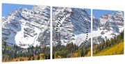 Obraz - Maroon Peak (s hodinami) (90x30 cm)