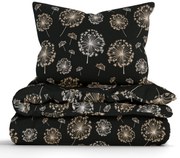 Bavlnené obliečky Renforcé – Púpavy čierne