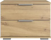 Nočný stolík Easy Plus, 2 zásuvky, dub artisan%