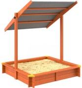 Pieskovisko so strieškou Sami, smrekové drevo, 120x120x120cm Spielwerk