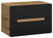 Bronx 80 (doska) dubová skriňa crafted-čierna matná