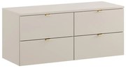 Závěsná skříňka pod umyvadlo Dalia Cashmere s deskou 120 cm kašmírová