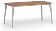 Rokovací kancelársky stôl PRIMO OMEGA, 160x80 cm, sivá podnož, čerešňa