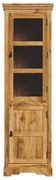 Vitrína Guru 60x200x45 z mangového dreva Mango natural