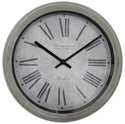 Šede nástěnne hodiny - Ø 30x4 cm / 1xAA