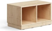 Úložná skrinka CASPER, 2 priehradky, so soklom, breza