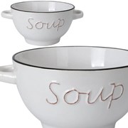 Kameninová miska na polievku Soup 650 ml krémová