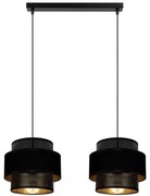Luster na lanku NESS 2xE27/60W/230V čierna