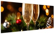 Obraz - Poháre šampanského (120x50 cm)