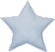Mini ľanový vankúš hviezda svetlo modrý 38 cm
