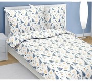 Bellatex Vianočné bavlnené obliečky Stromček vianočný, 140 x 200 cm, 70 x 90 cm