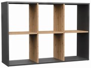 Regál MALAX 110 cm antracit/dub artisan