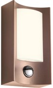 Redo 90487 - LED Vonkajšie nástenné svietidlo so senz. WARP LED/8W/230V IP44 hnedá