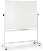 Mobilná otočná magnetická tabuľa, keramický povrch, 1500 x 1200 mm