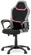 Herné kreslo ECHO — látka, čierna / sivá / ružová