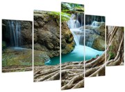 Obraz - Rieka s vodopádmi (150x105 cm)