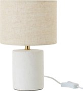 Biela keramická stolná lampa Pierre s tienidlom - Ø18*28 cm