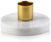 Svietnik Cedric Marble 7,5 cm zlatý/biely