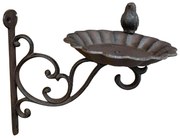 Nástenné napájadlo pre vtáky Lola, 22x25 cm, liatina, hnedá