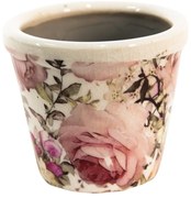 Keramický obal na kvetináč s ružami Rosien XS - Ø 8*7 cm