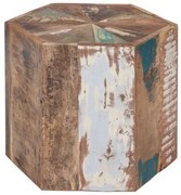 furniture-nabytek.cz - Masívny konferenčný stolík Wakefield z recyklovaného dreva, lakovaný, viacfarebný, šesťuholníkový