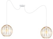 Luster na lanku MATT 2xE27/60W/230V pavúk biela/medená