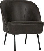 BePureHome Vogue kožené kreslo - Čierna