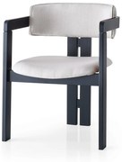 Jedálenská stolička CO z masívu krémová/čierna