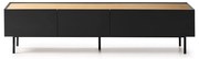 Čierny/v prírodnej farbe TV stolík v dekore duba 180x45 cm Arista – Teulat