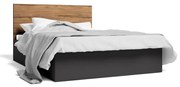 Čierna dvojlôžková posteľ s úložným priestorom a roštom 160x200 cm Malta - Marckeric