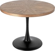Okrúhly jedálenský stôl LINO 100 cm – orech / čierna