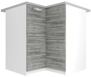 Kuchynská skrinka Belini spodná rohová 90 cm šedý antracit Glamour Wood s pracovnou doskou TOR SNP90/2/WT/GW1/0/U