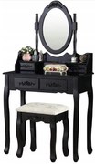 Toaletný stolík Barocco čierny