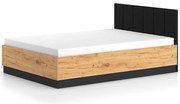 Posteľ s výklopným mechanizmom Urso 1301 dub Craft zlatý/čierna