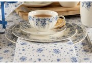 Porcelánový dezertný tanier s modrými kvetmi Blue Flowers - Ø 21*2 cm