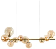 Ideal Lux - LED Luster na lanku PERLAGE 10xG9/3W/230V 81 cm zlatá/dymová ID322766