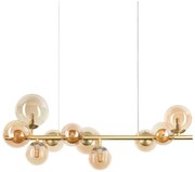 Ideal Lux - LED Luster na lanku PERLAGE 10xG9/3W/230V 81 cm zlatá/dymová