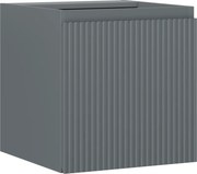 Mexen Rivel, kúpeľňová skrinka 45 cm, 1 dvierka, s drážkami, grafitová matná, 91A21-04547-1-BF66