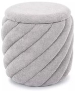 Sivý taburet PELARO s úložným priestorom 42x42 cm