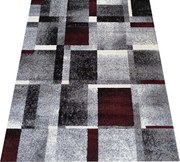 DY Sivo-červený koberec s geometrickým vzorom Otto 09 Rozmer: 120x170 cm