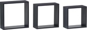 Set troch nástenných políc sivé P-008 GREY2 (3 ks)
