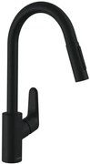 Drezová batéria Hansgrohe Focus M41 s vyťahovacou spŕškou, 2 prúdy matná čierna 31815670