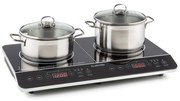 Klarstein VariCook Slim, indukčný varič, 3500 W, 240 °C, 2 platne, časovač, dotykové ovládanie
