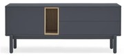 Tmavosivý TV stolík 140x56 cm Corvo - Teulat