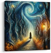 Obraz hviezdna noc v lese