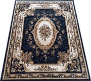 DY Tmavomodrý koberec s orientálnym vzorom Exclusiv 04 N Rozmer: 160x220 cm
