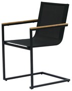 Sensum Skuru Záhradné kreslo, 58 × 55 × 86 cm, oceľ, textil, tíkové drevo, antracit