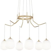 Ideal Lux - LED Luster na lanku KAROUSEL 6xG9/3W/230V pr. 72 cm mosadz